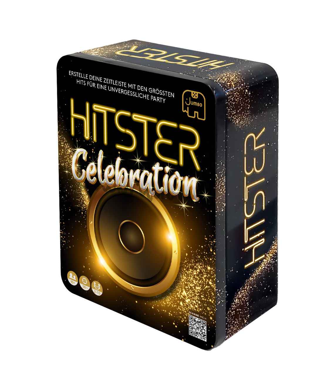 Jumbo Partyspiel Hitster Celebration Musik-Gesellschaftsspiel in schicker Sonderedition