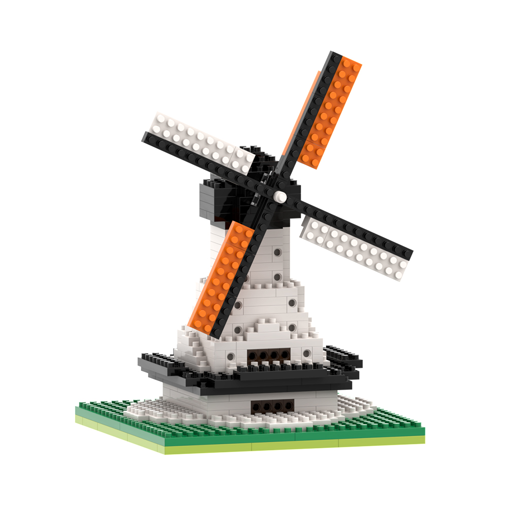 Brixies Große Windmühle 315 Mini-Klemmbausteine