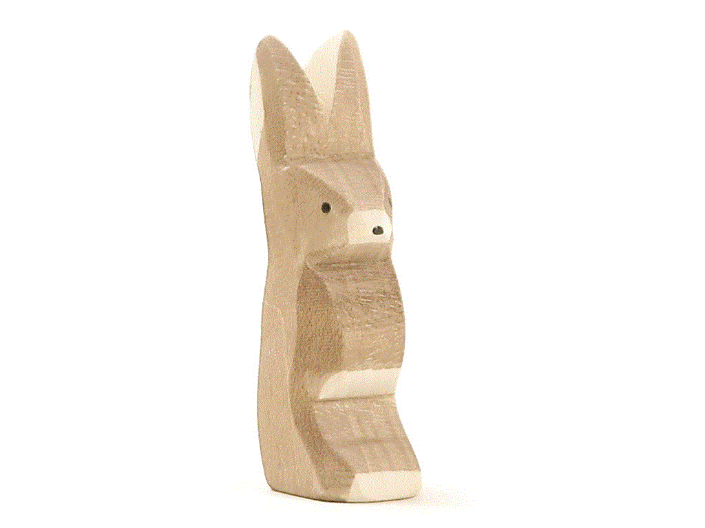 Ostheimer Hase Ohr hoch Holzfigur