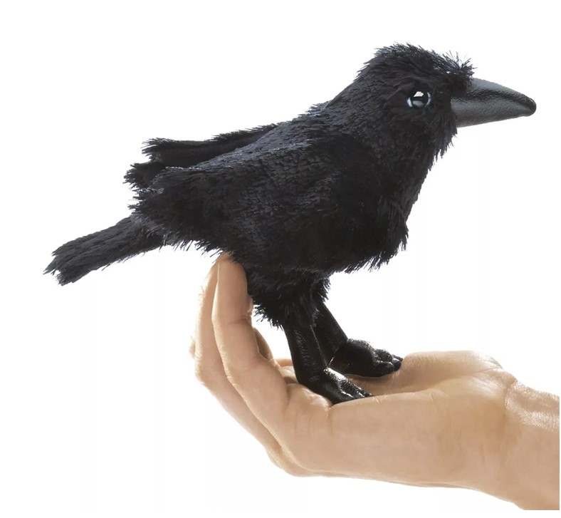 Folkmanis Fingerpuppe Mini Rabe / Mini Raven