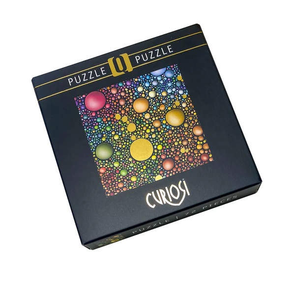 Curiosi Q-Puzzle Gold-2 Kugeln farbenfrohes Mini-Puzzle 72 Teile