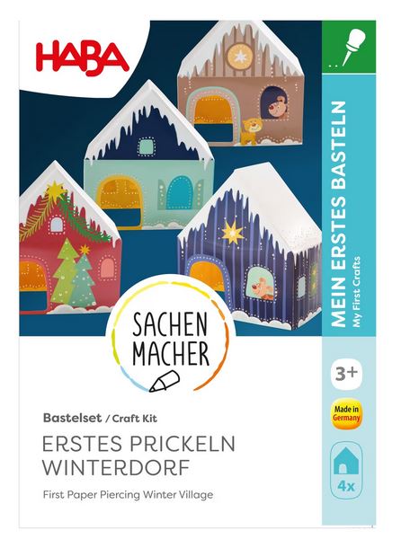 Haba Sachenmacher Bastelset Erstes Prickeln Winterdorf 