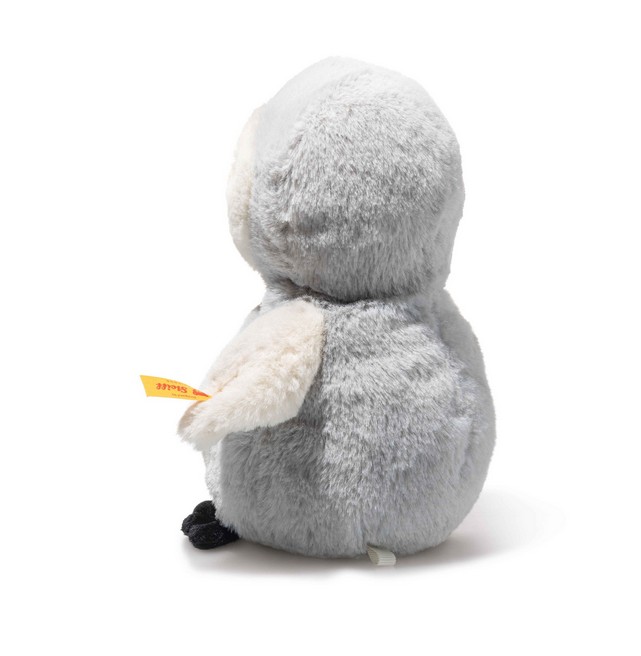 Steiff Stofftier Lio Pinguin Rassel 14 cm grau/weiß