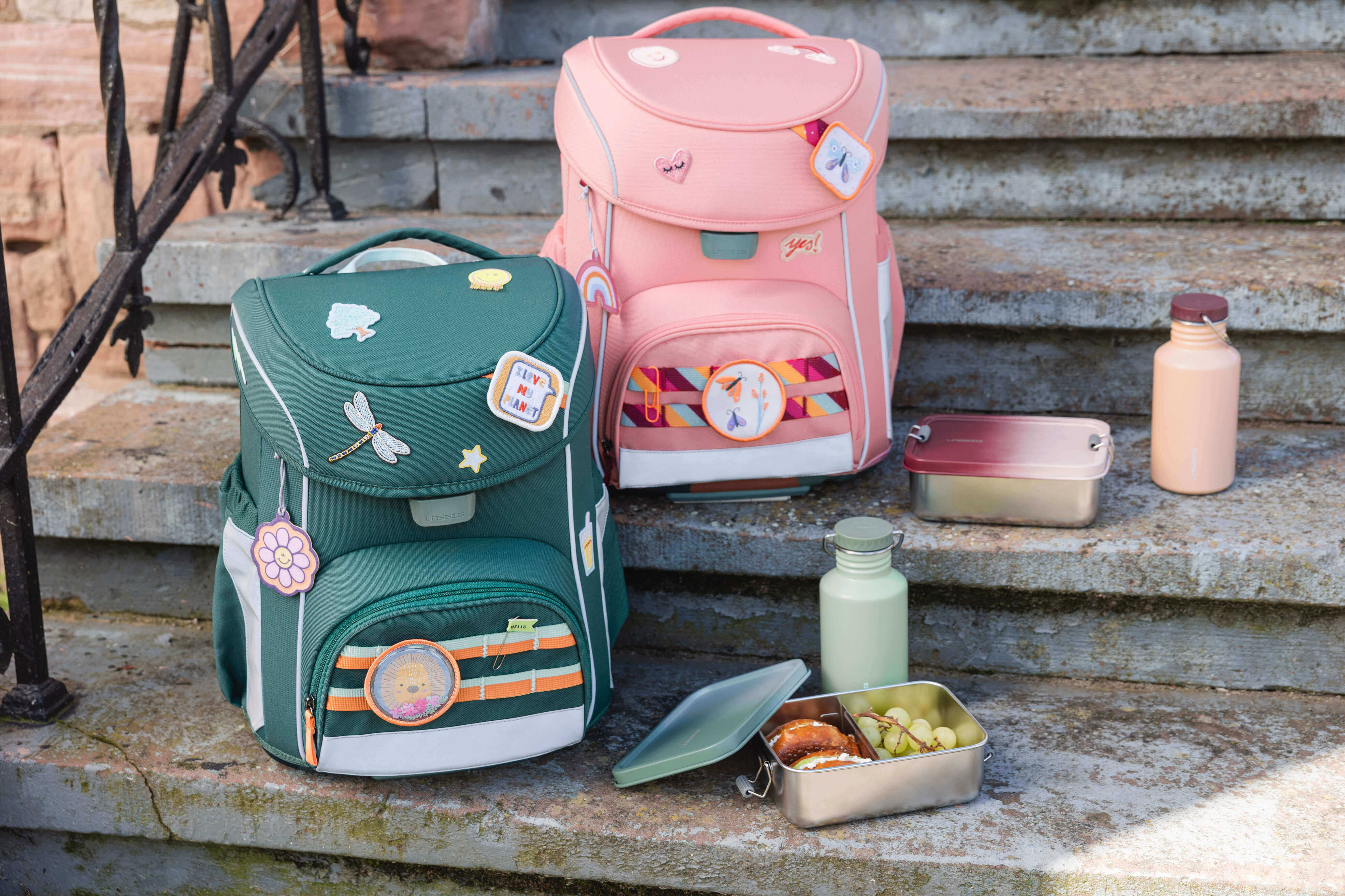 Lässig Brotdose Kinder Edelstahl Lunchbox Unique Rosa