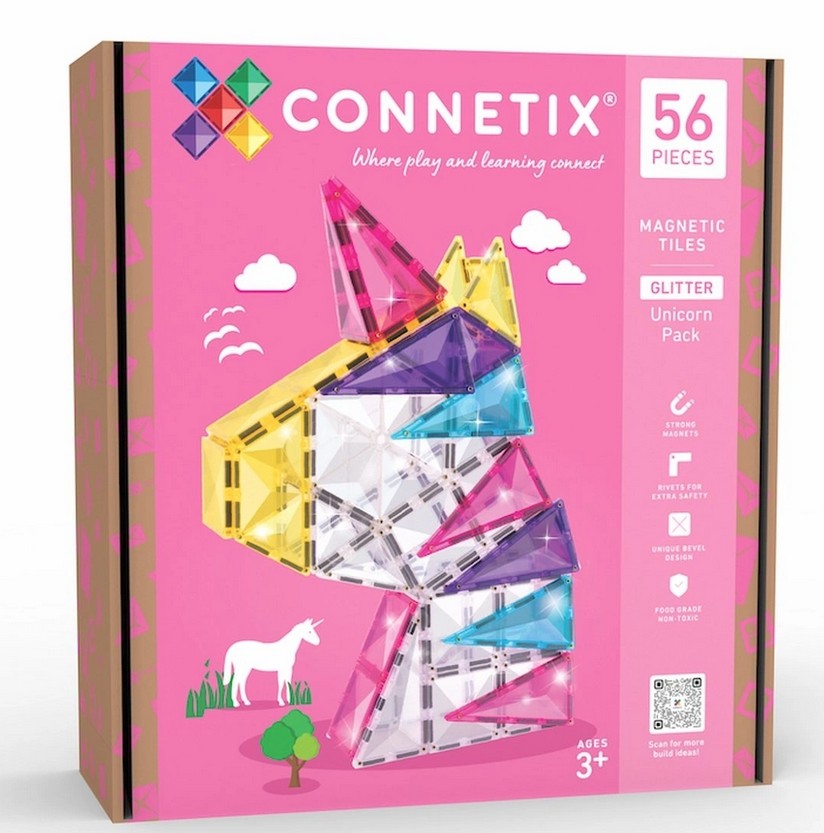 Connetix Magnetbausteine Glitter Unicorn Pack 56 Teile
