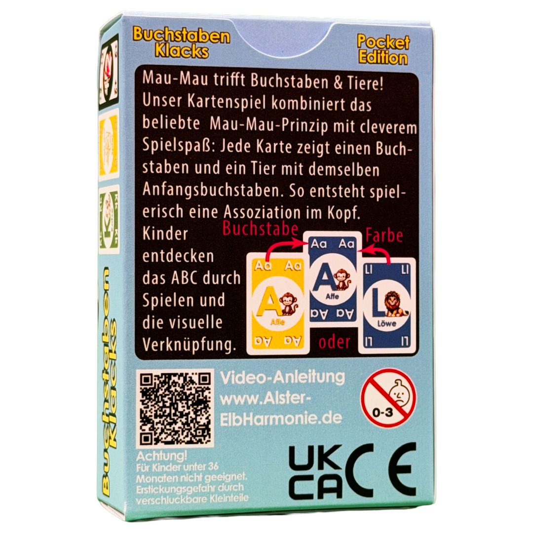 Kartenspiel Buchstaben Klacks Pocket-Edition Tiger