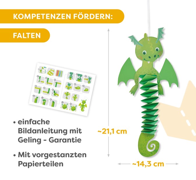 Haba Sachenmacher Bastelset Erstes Falten Feuerdrachen