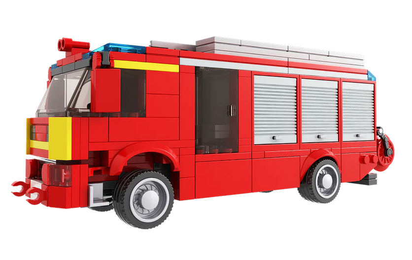 Brixies Plus Löschfahrzeug Klemmbaustein Feuerwehrauto
