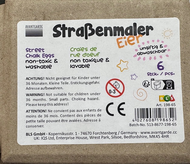 Straßenkreide: 6 Straßenmaler-Eier