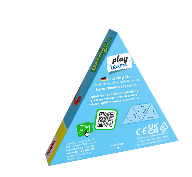 Haba Learning Star Kopfrechnen- Plus und Minus bis 100