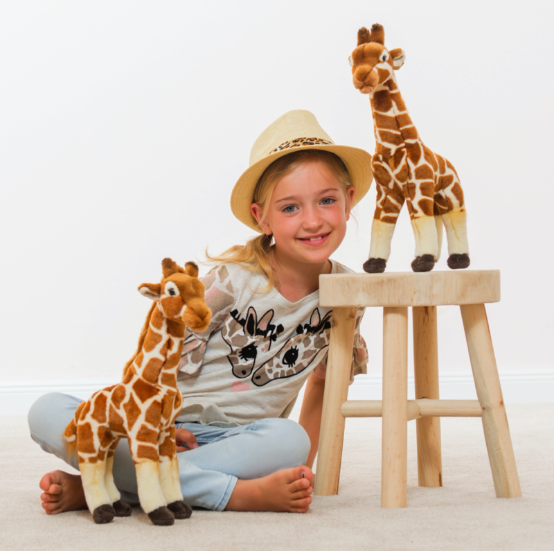 Hermann Teddy Stofftier Giraffe stehend 38 cm