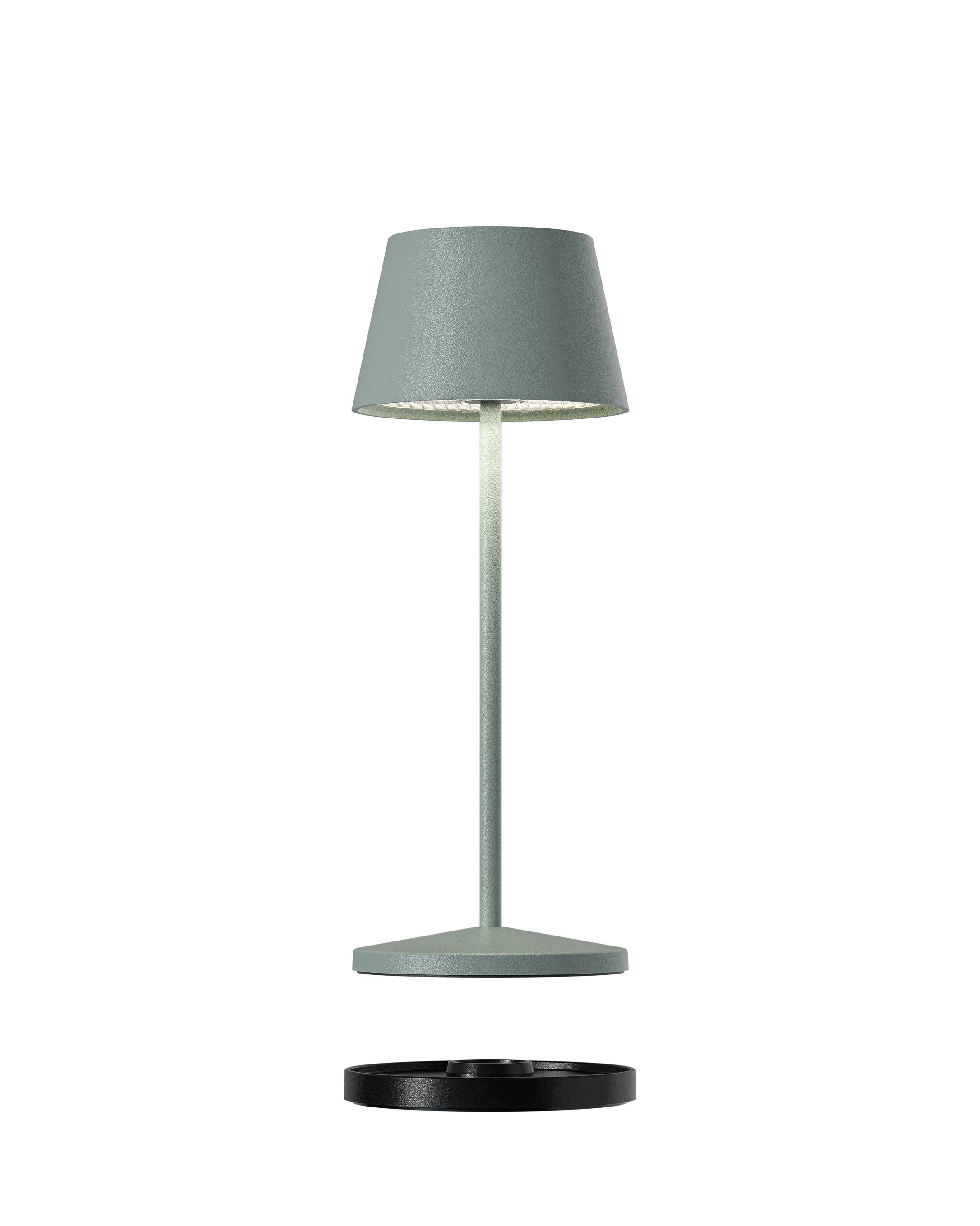 Villeroy & Boch In- & Outdoorleuchte Seoul Micro olivgrün akkubetriebene und dimmbare Tischlampe