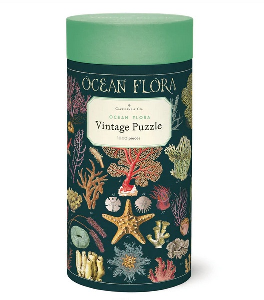 Cavallini & Co. Vintage Puzzle Ocean Flora 1000 Teile mit Meeresmotiven