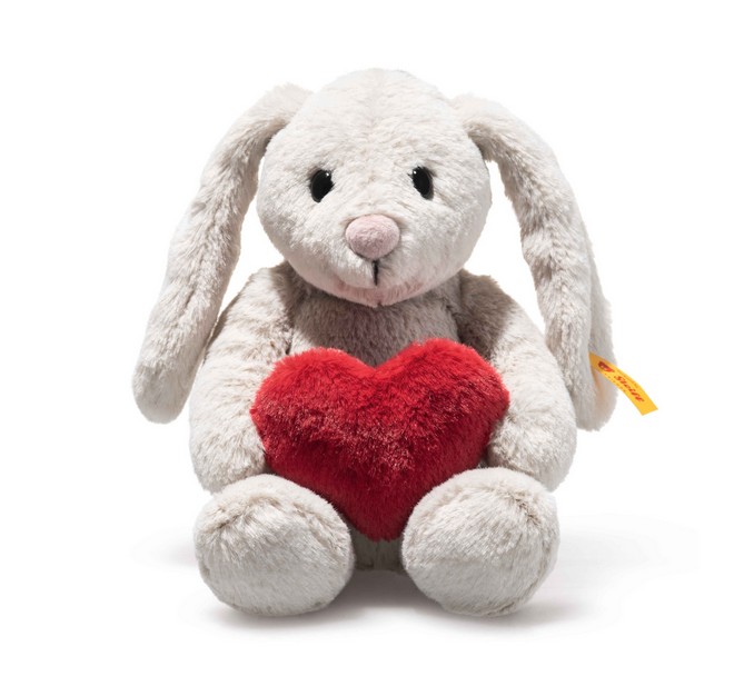 Steiff Stofftier Hoppie Hase Love 16 hellgrau