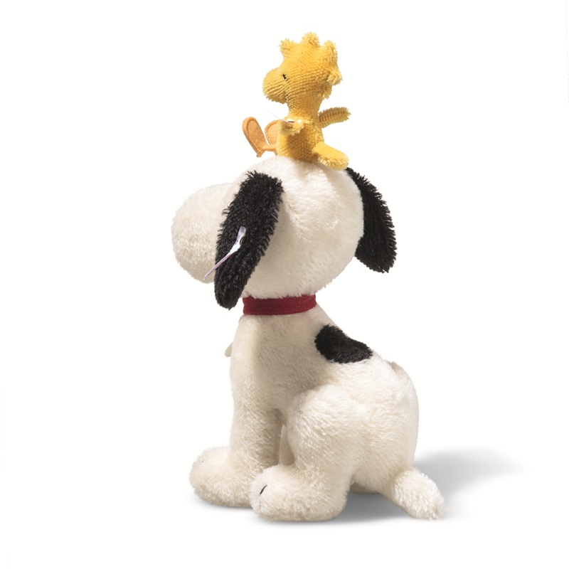 Steiff Sammlerfigur Snoopy mit Woodstock, Mohair weiss limitierte Auflage