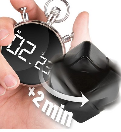 Bopster Fidget Spinner Cube - Black Metall Fidget Toy
