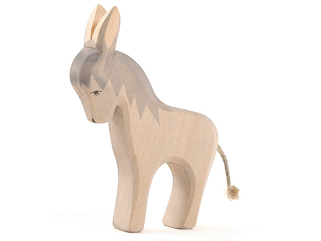 Ostheimer Esel stehend Holzfigur