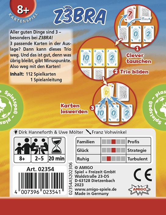 Amigo Kartenspiel Z3BRA