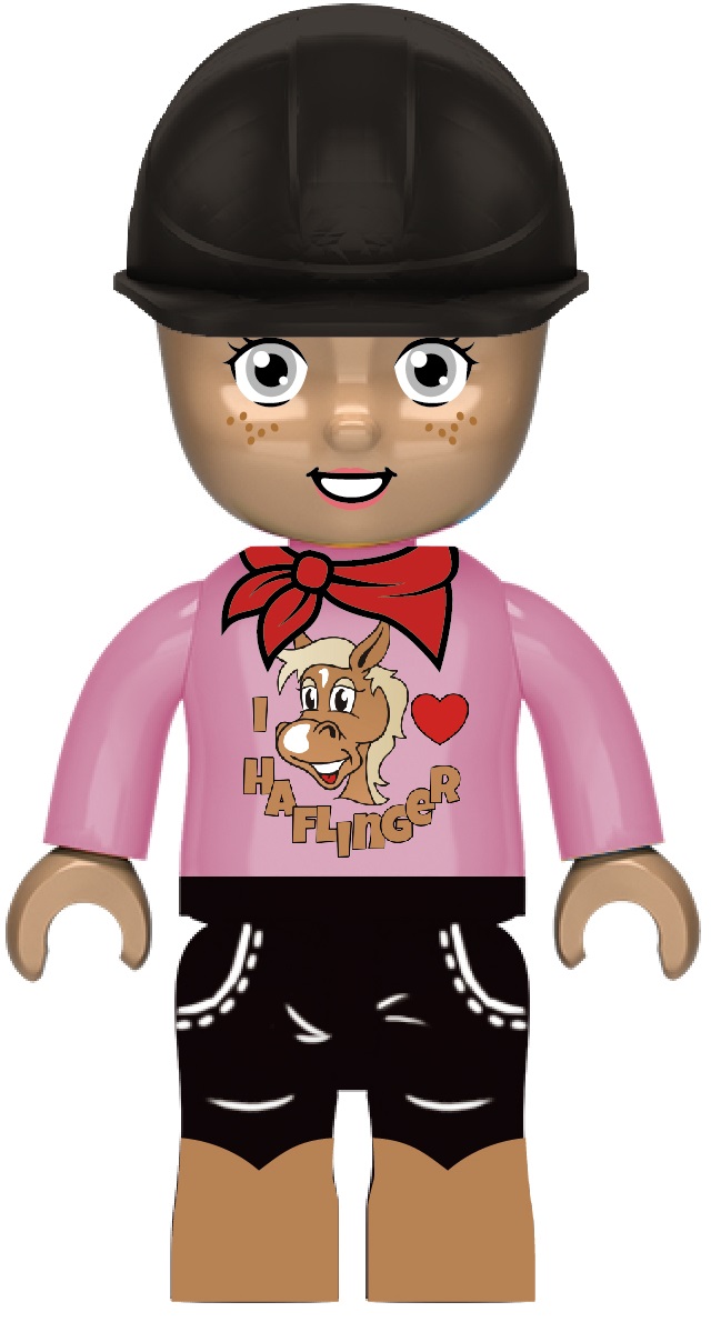 KiddiCraft Klemmbausteinset Ponyhof-Erweiterung - 1 Kiddiz Figur, 1 Pferd 313 Teile