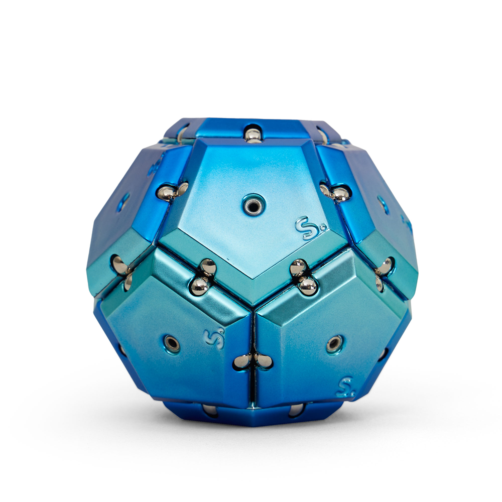 SPEKS Geode Sphere Chrome Cosmos Blue Magnet Fidgettoy ab 14 Jahren