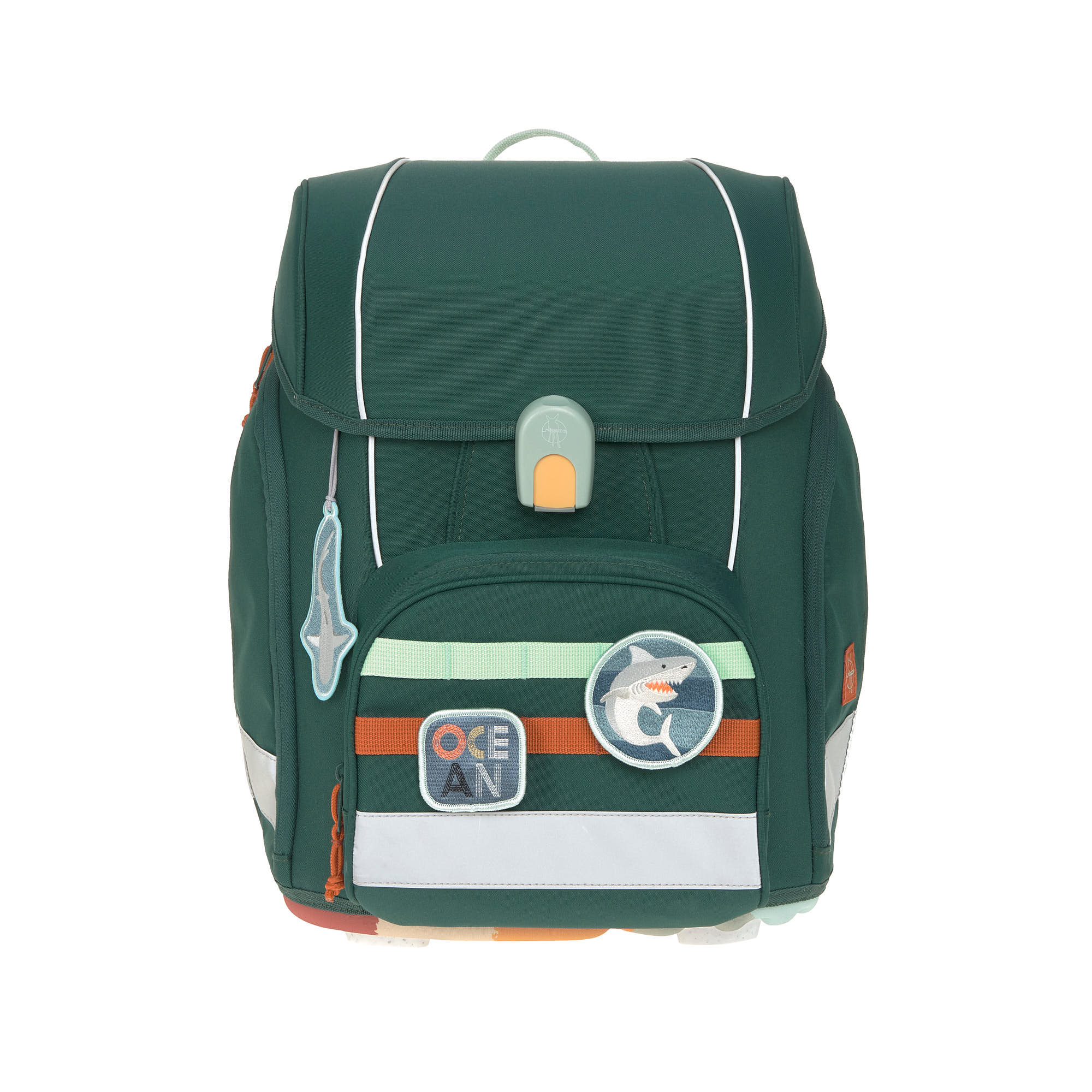 Lässig School Set 7-teilig Boxy Unique Ocean Dunkelgrün Schultasche / Schulranzen Set