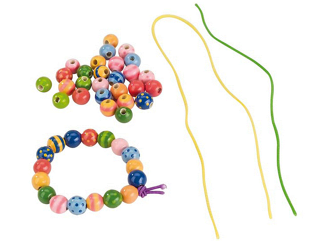 Goki Perlen mit Bändern
