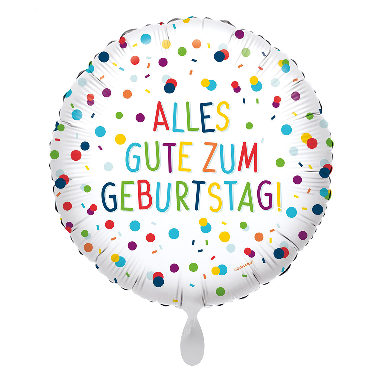 Folienballon rund Motiv Confetti Birthday Alles Gute 18" 