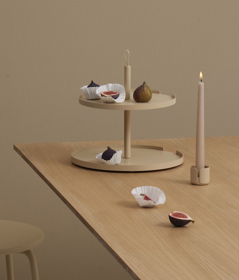 DesignBite BIG HUG Etagere / Tortenständer 2-stöckig - beige