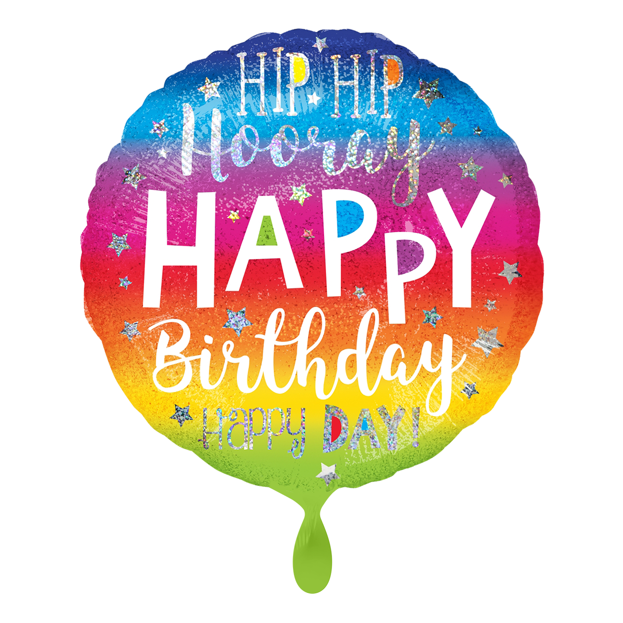 Folienballon rund Motiv Hip Hip Hooray Birthday 18" 