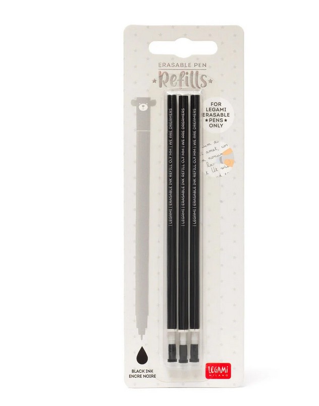 Legami Ersatzminen - 3 Erasable Pen Refills - Black