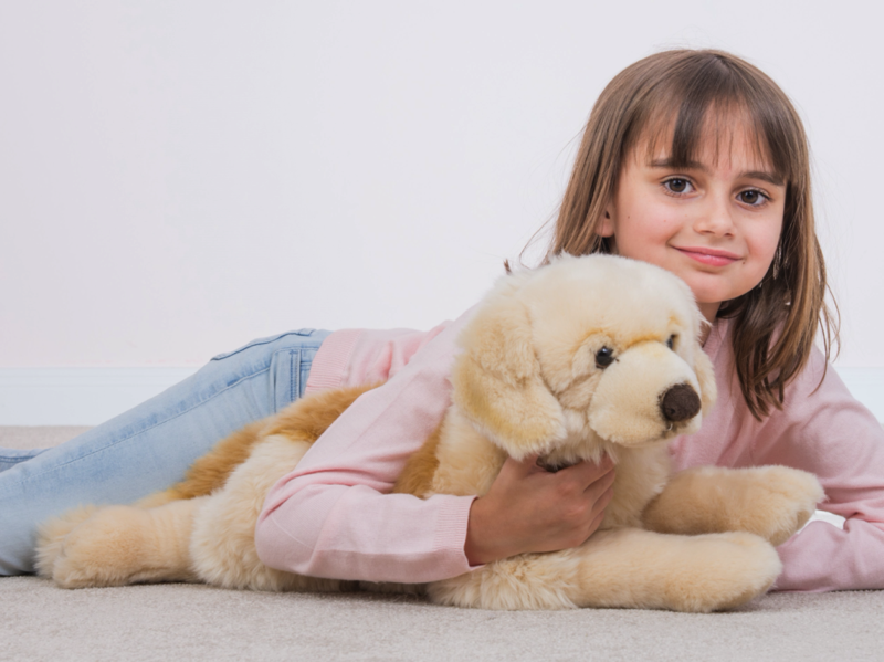Hermann Teddy Golden Retriever liegend 60 cm Stofftier