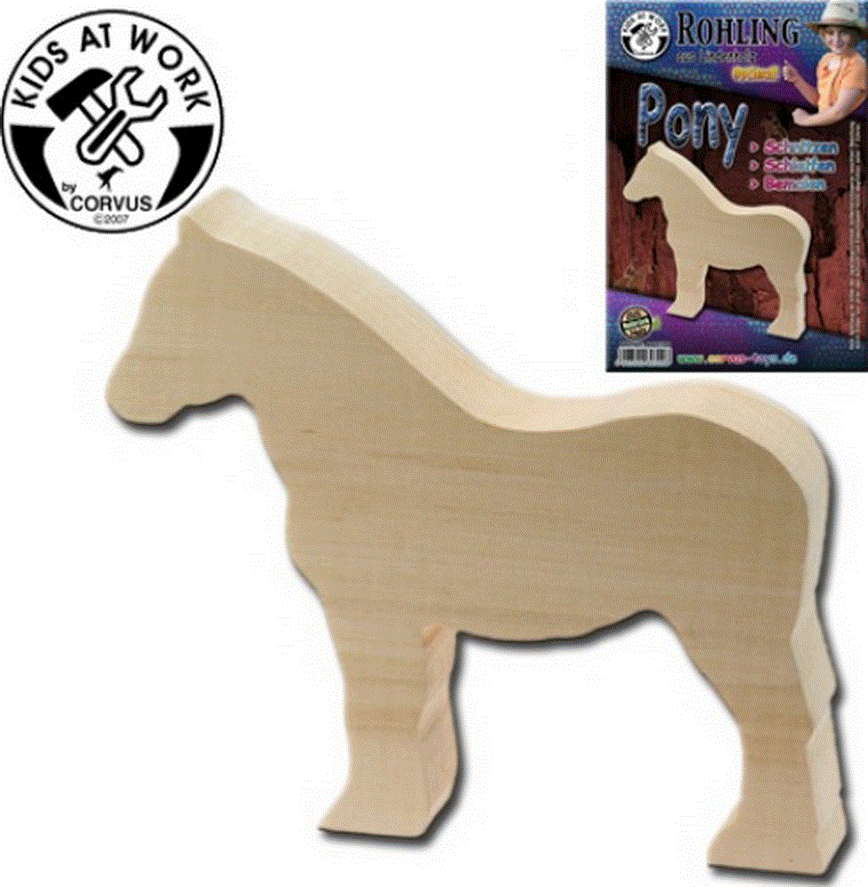 Kids at Work Holzrohling Pony