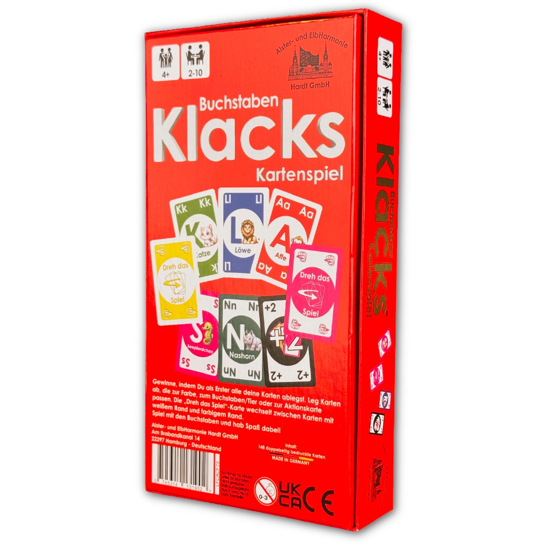 Kartenspiel Buchstaben Klacks