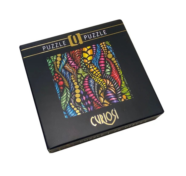 Curiosi Q-Puzzle Gold-1 Ranken farbenfrohes Mini-Puzzle 72 Teile