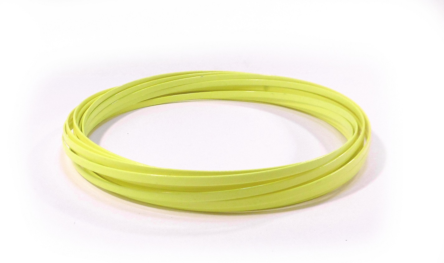 Glozi Flow Ring Glowing in the dark yellow 13 Stahlringe, miteinander verflochten, Mozi Armspinner mit Glow