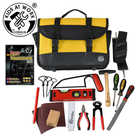 Kids at Work Werkzeugtasche gelb/schwarz Set 01