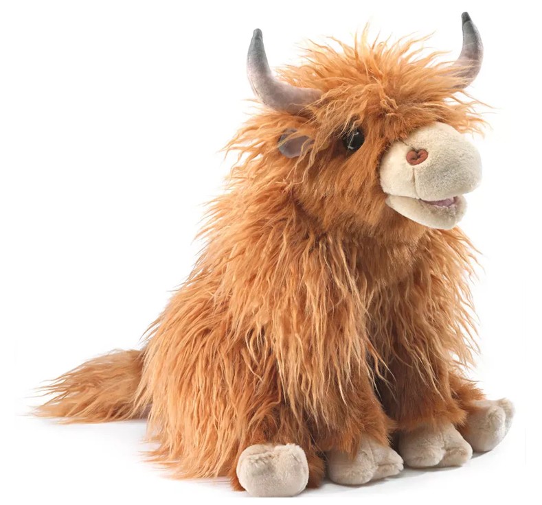 Folkmanis Handpuppe Schottisches Hochlandrind /Highland Cow