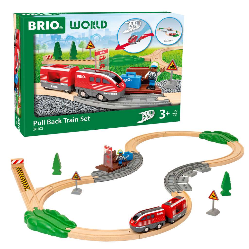 BRIO World Zugset mit Rückziehmotor