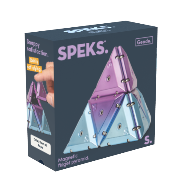 SPEKS Geode Pyramid Chrome Nova Purple Magnet Fidgettoy ab 14 Jahren