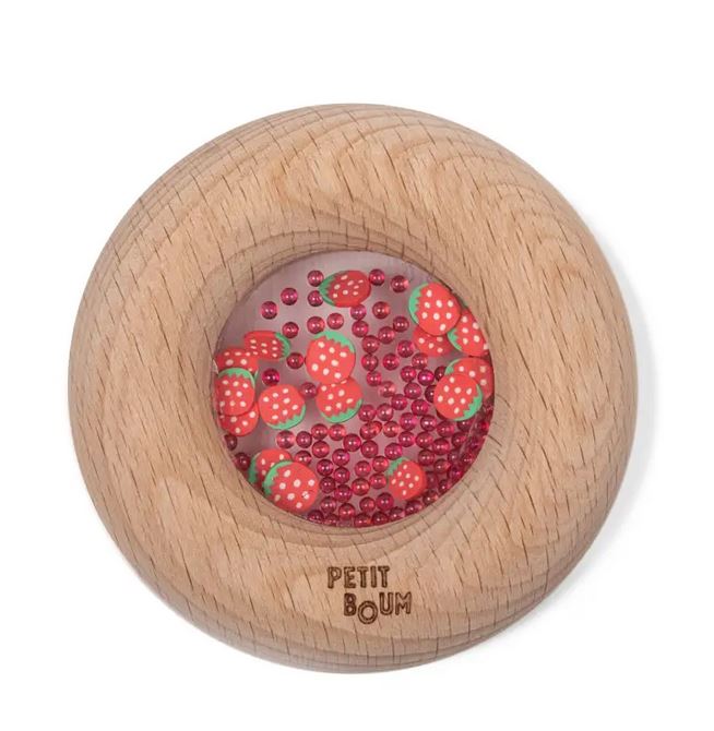 Petit Boum Sensory Donut Strawberries Sensorik Spielzeug für Babys