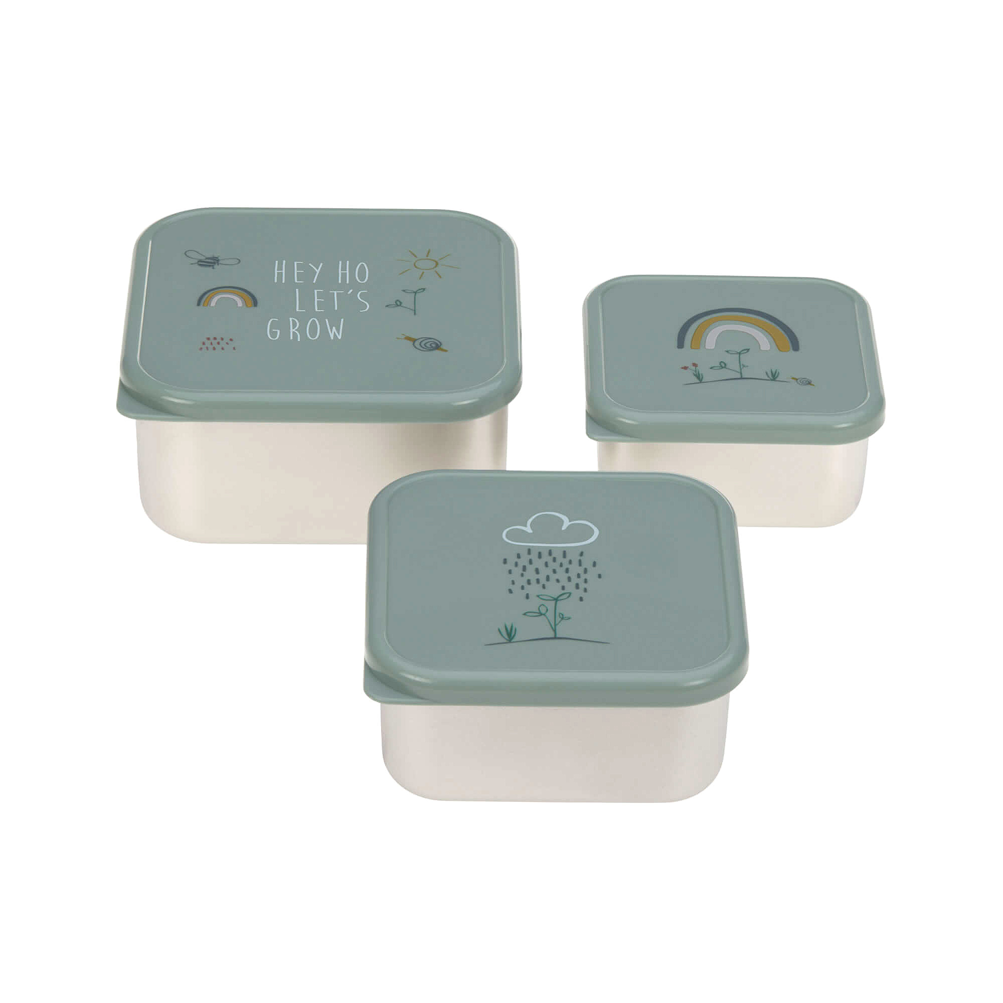 Lässig Snackboxset Stainless Steel  Garden Explorer 3er Set Edelstahldosen