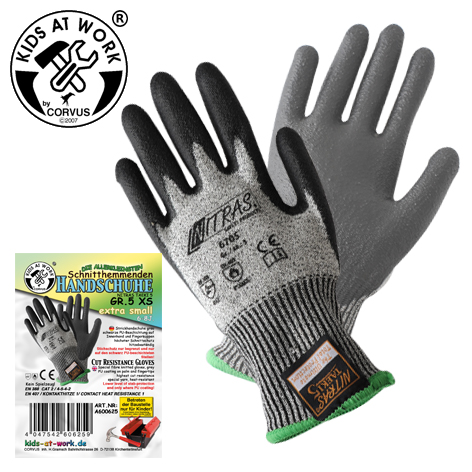 Kids at Work Handschuh Gr.5-XS Schnitthemmend