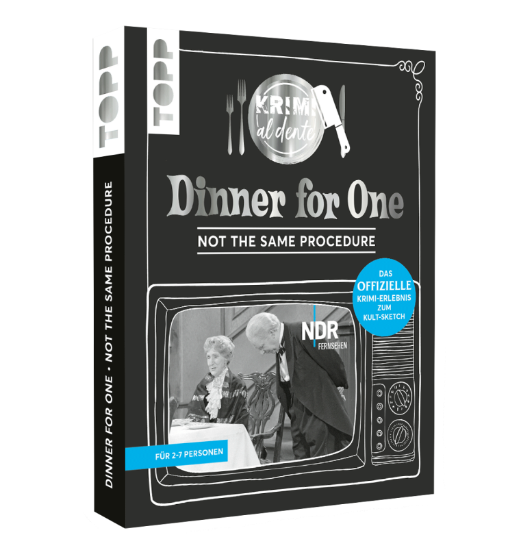 Krimi al dente - Dinner for One Krimi-Spiel für 2-7 Personen aus dem Topp Verlag