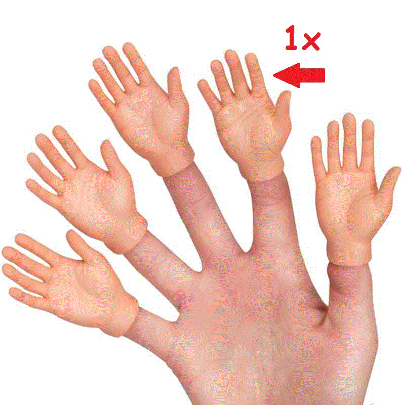 Crazy Three 1 Fingerhand Gummihand zum Aufstecken 