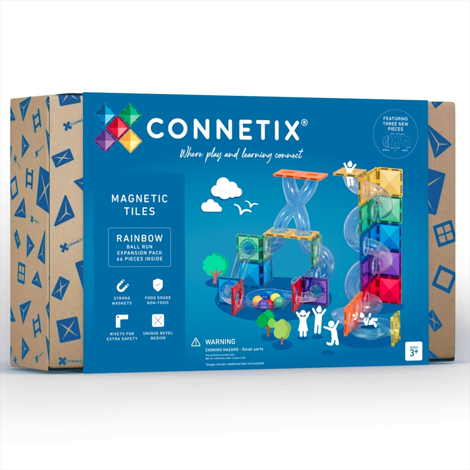 Connetix Magnetbausteine Kugelbahn Rainbow Ball Expansion Pack  66 Teile