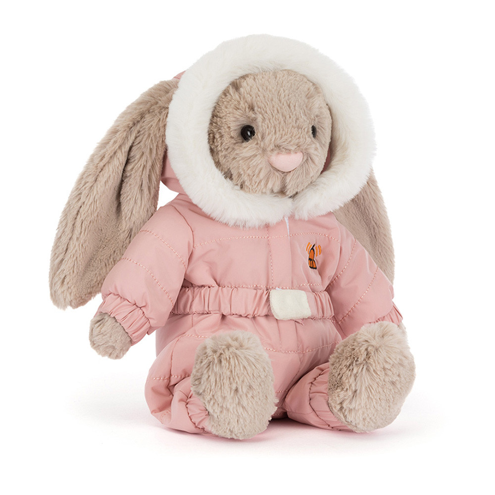 Jellycat Stofftier Bashful Bunny Snow Suit Plüschtier Hase mit Skianzug