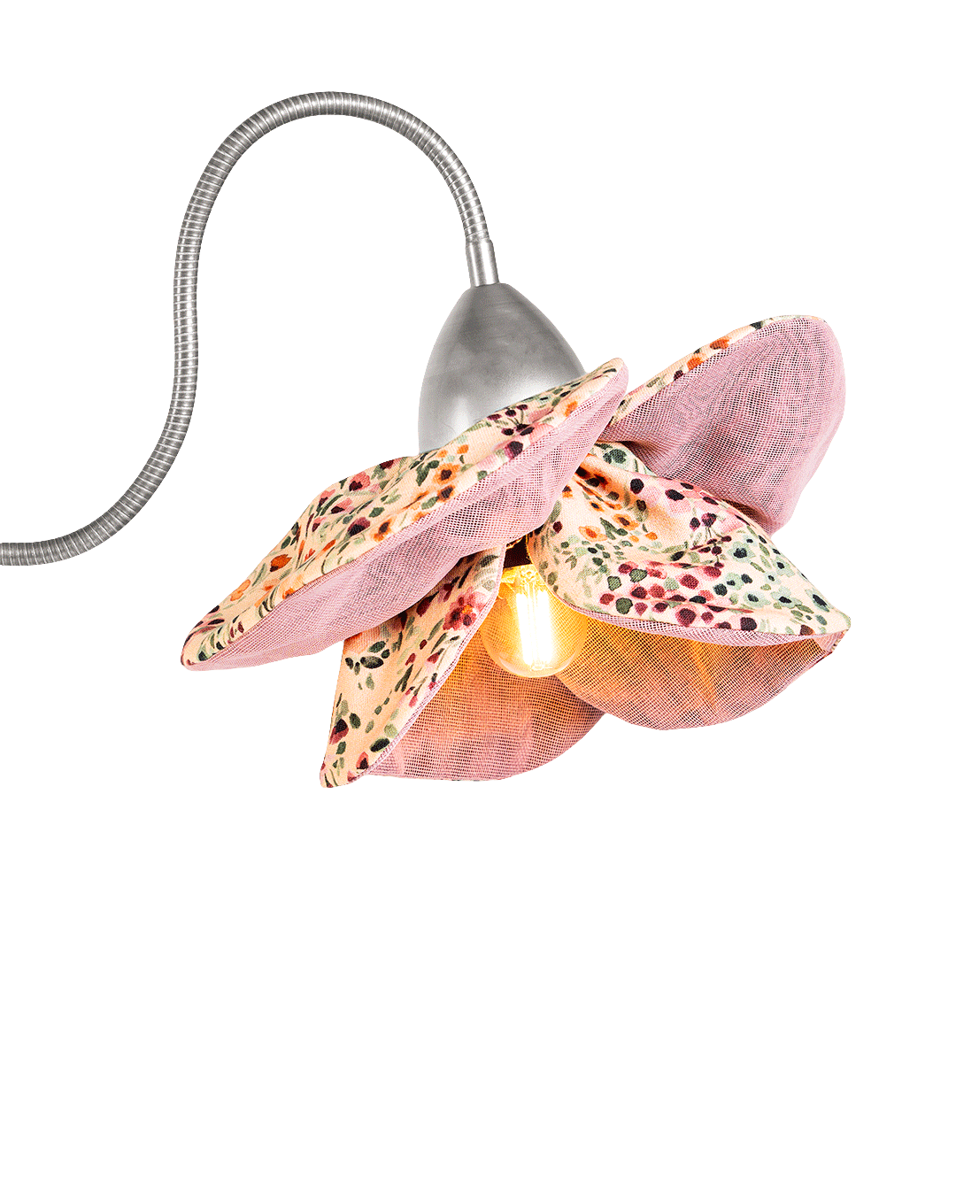 Skitso Wandlampe Vintage Bloom Poppy - Blütenlampe aus Stoff Luminous Botanica pentant