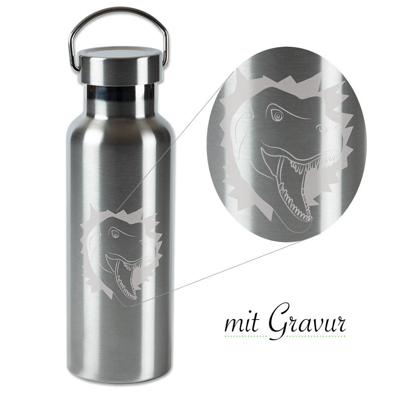 Lutz Mauder TapirElla Edelstahl Trinkflasche T-Rex 0,5l
