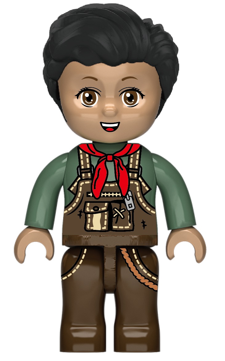 KiddiCraft Klemmbausteinset kleiner Trecker mit Anhänger - 1 Kiddiz Figur 94 Teile