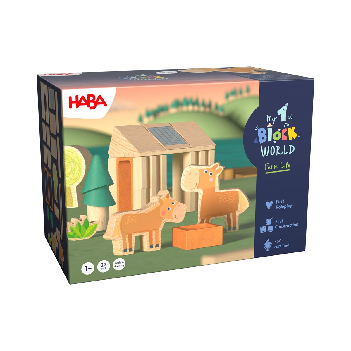 Haba My 1st Block World – Ponyhof Paula Bausteinwelt ab 1 Jahr